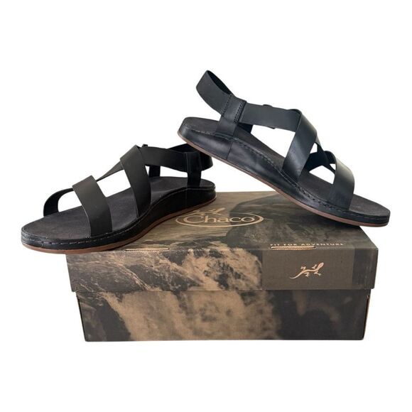 Chaco Wayfarer Black Sandals Premium Comfortable Outdoor Footwear - Picture 1 of 12